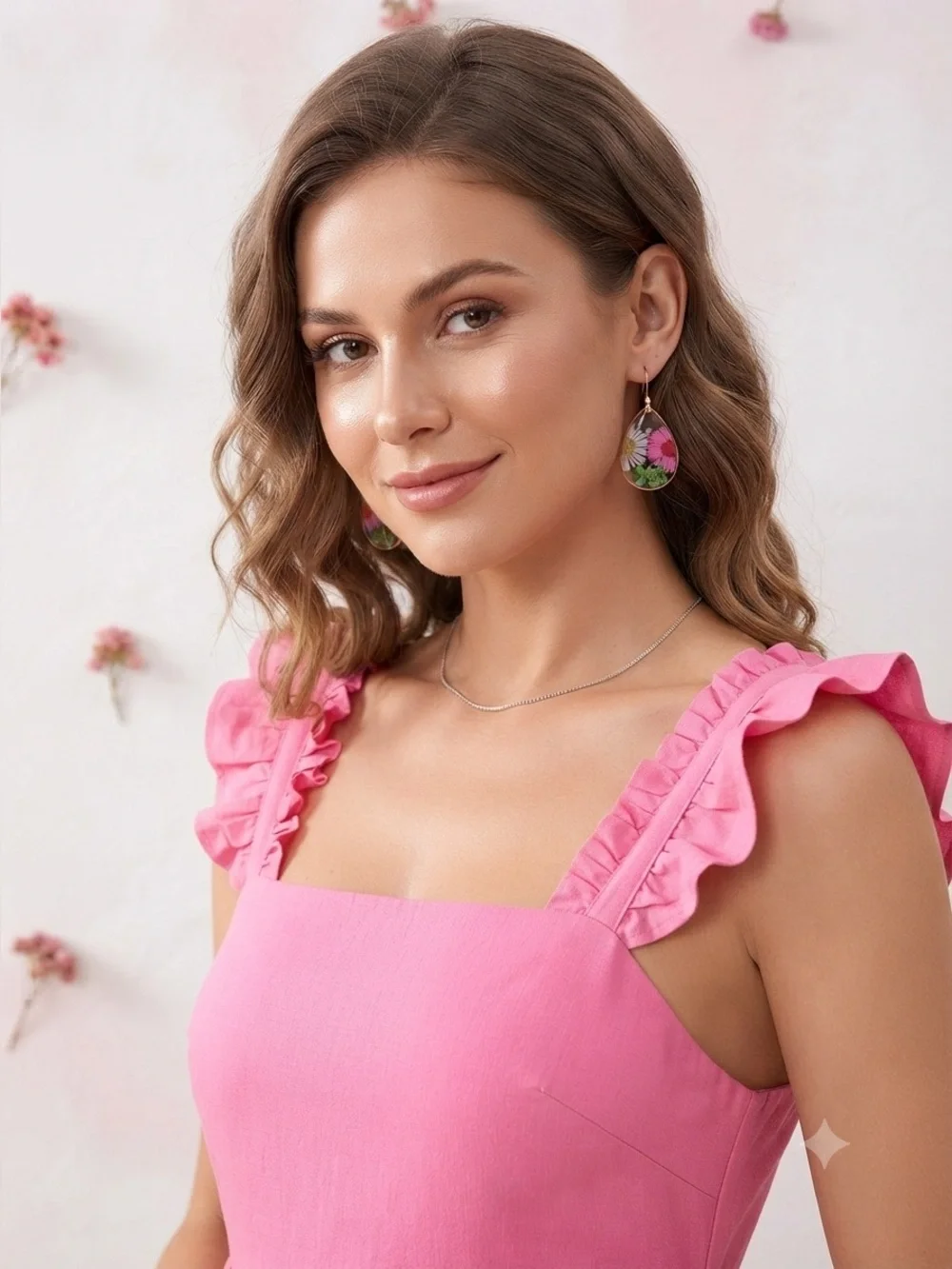 Pressed Flower Teardrop Earrings | Real Dried Flower Resin Dangles